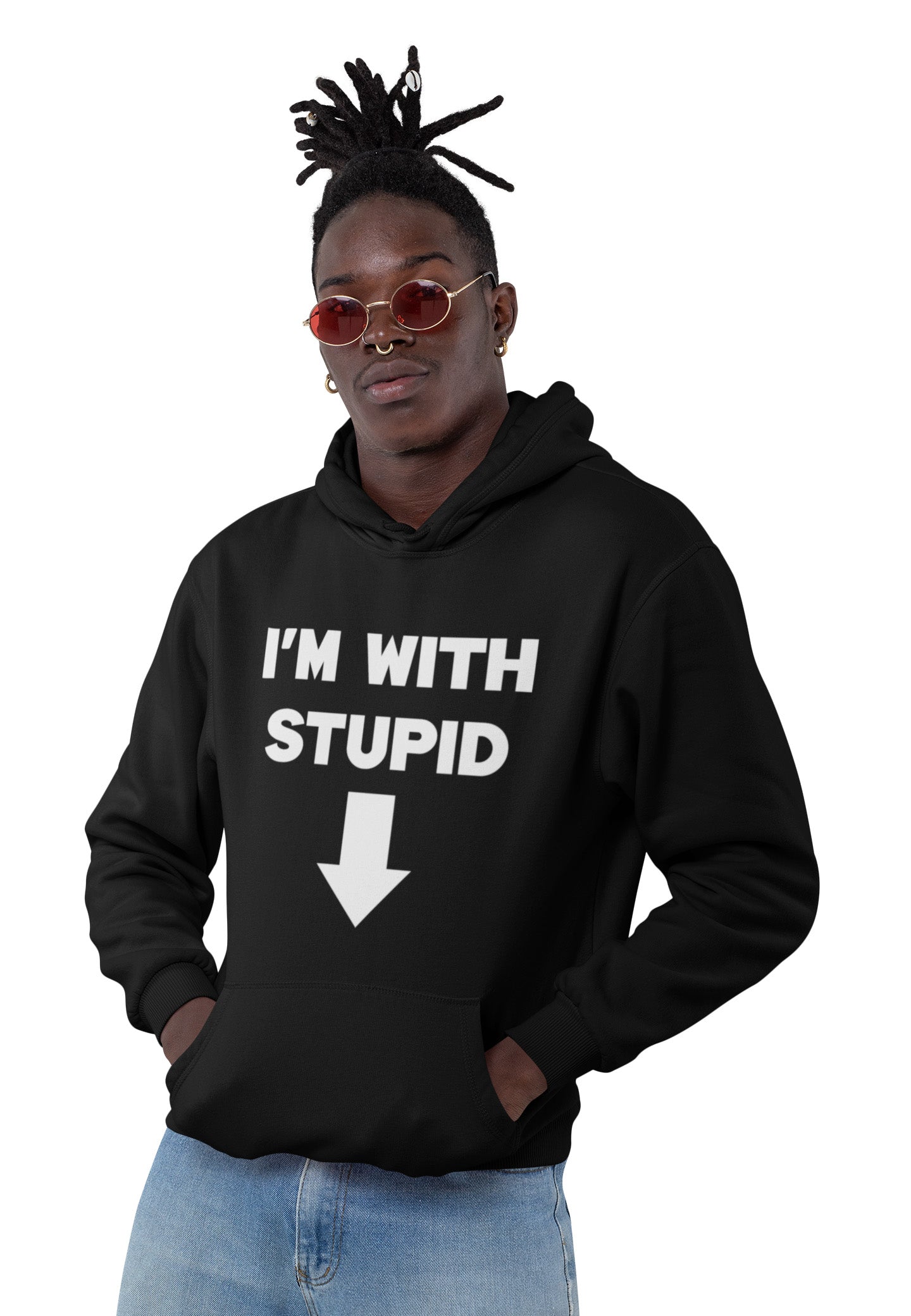 I'm With Stupid - Hoodie - Absurd Ink