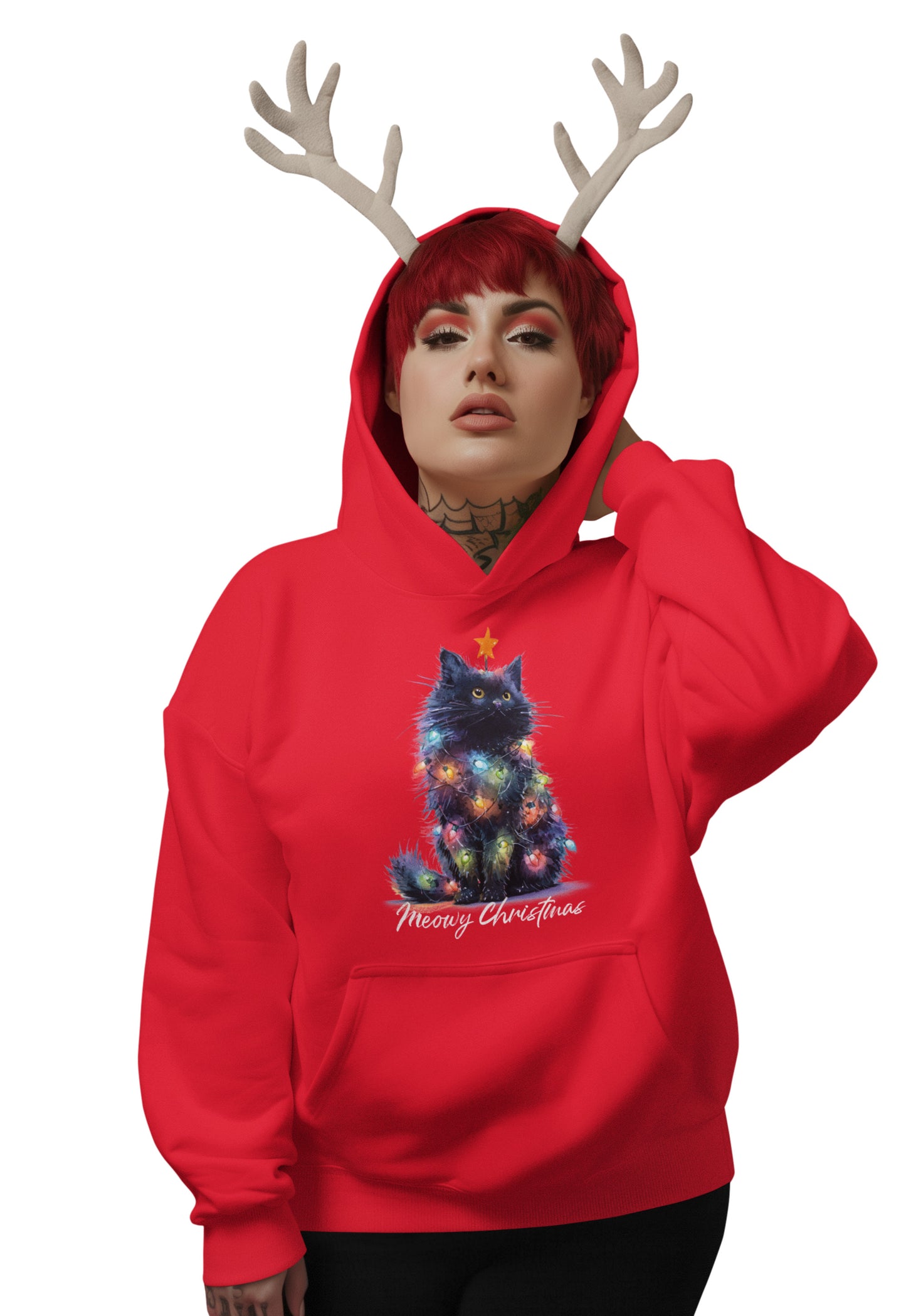 Christmas Cat Meowy Christmas - Hoodie