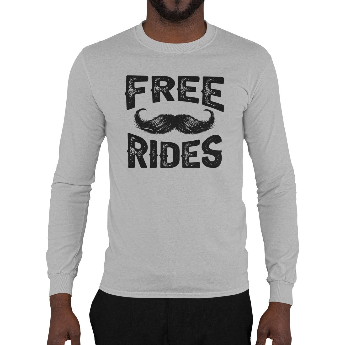 Free Mustache Rides - Long Sleeve Tee