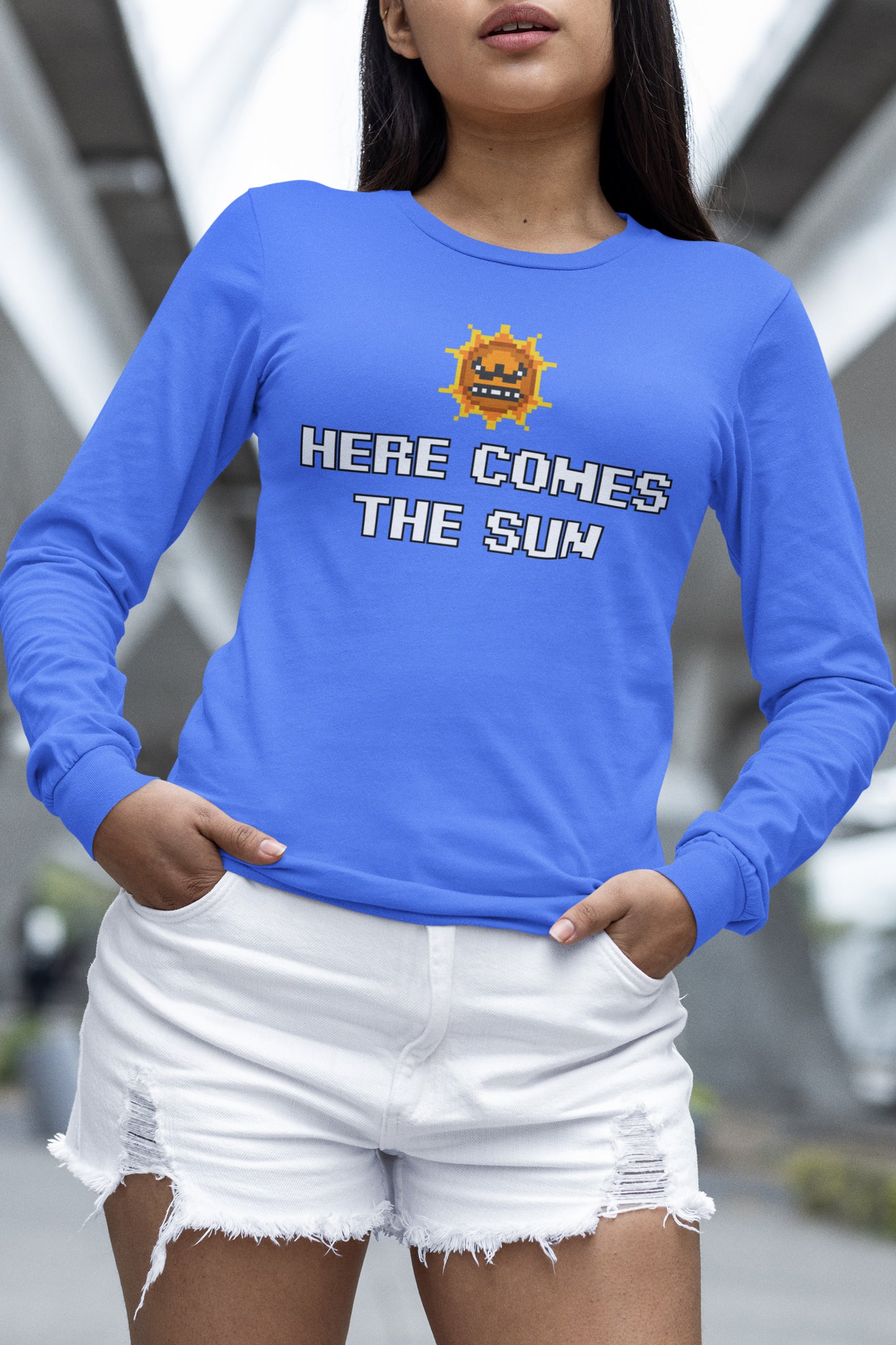 Here Comes The Sun Mario Bros 3 - Long Sleeve Tee