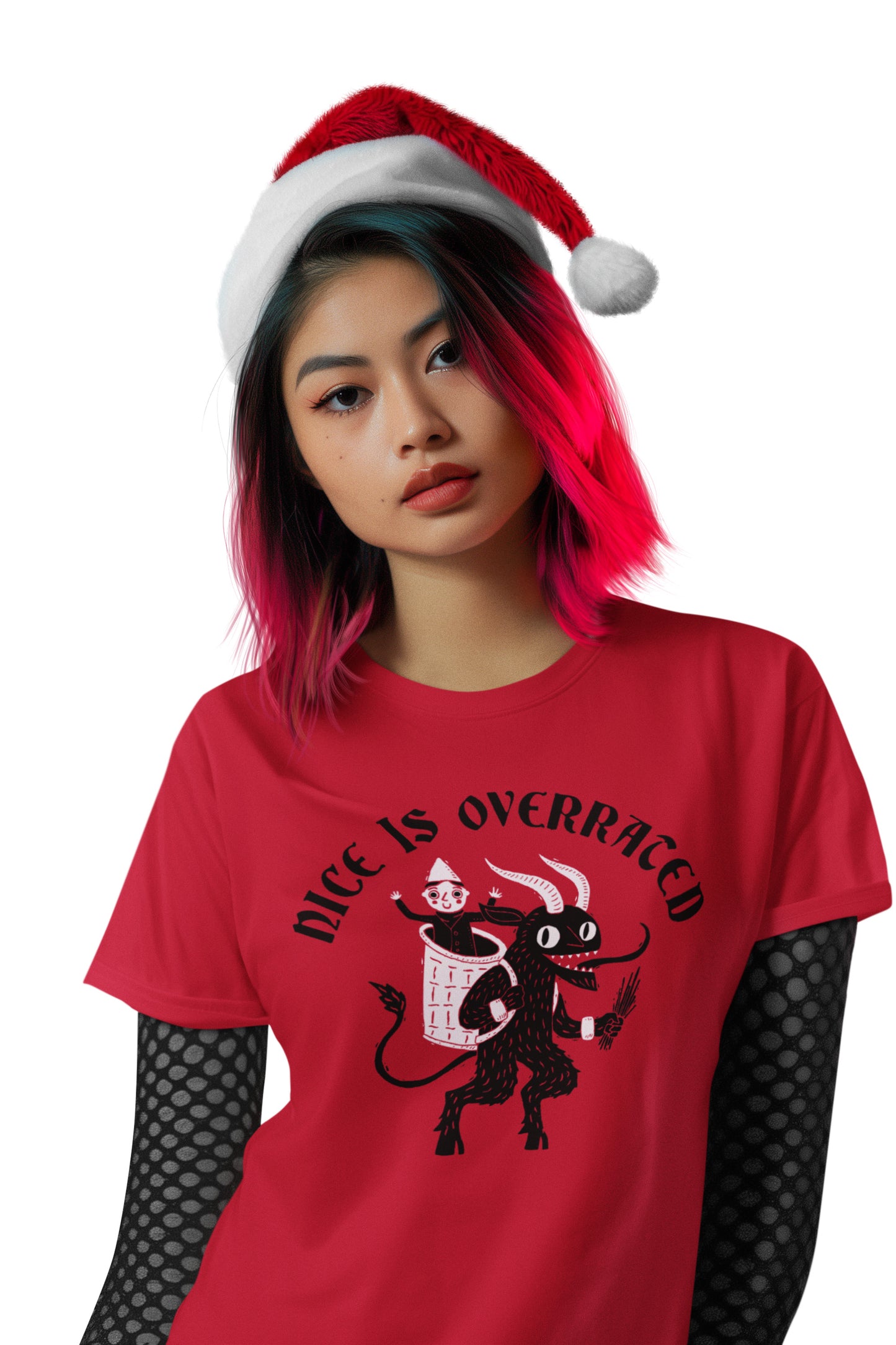 Krampus Nice Is Overrated - Ladies Tee