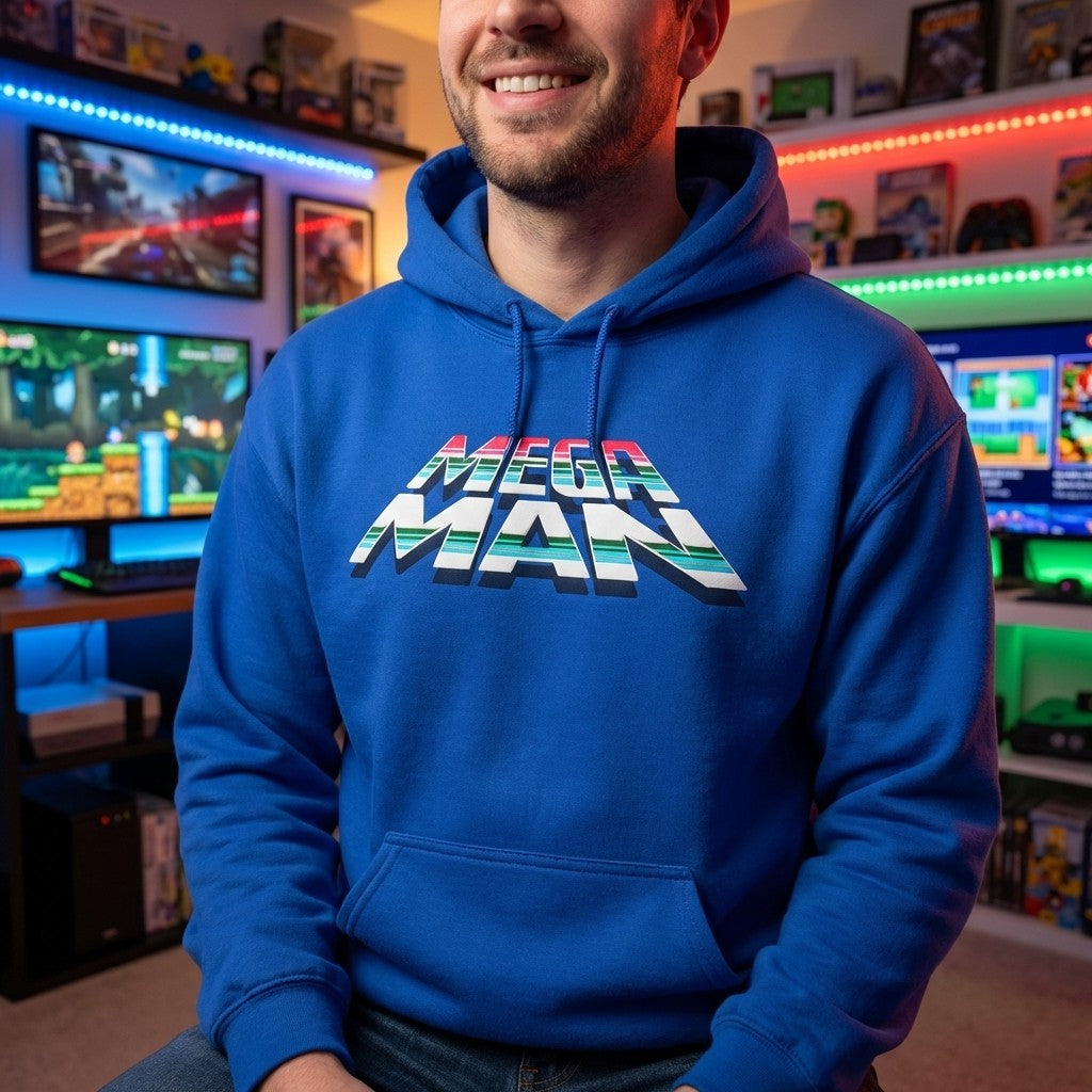 Mega Man Logo - Hoodie - Absurd Ink