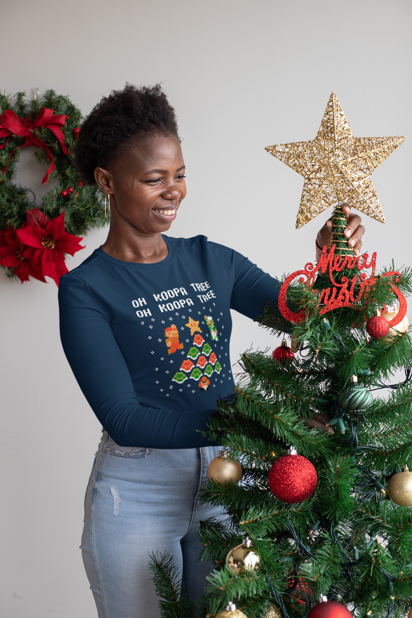 Mario Bros Christmas - Long Sleeve Tee