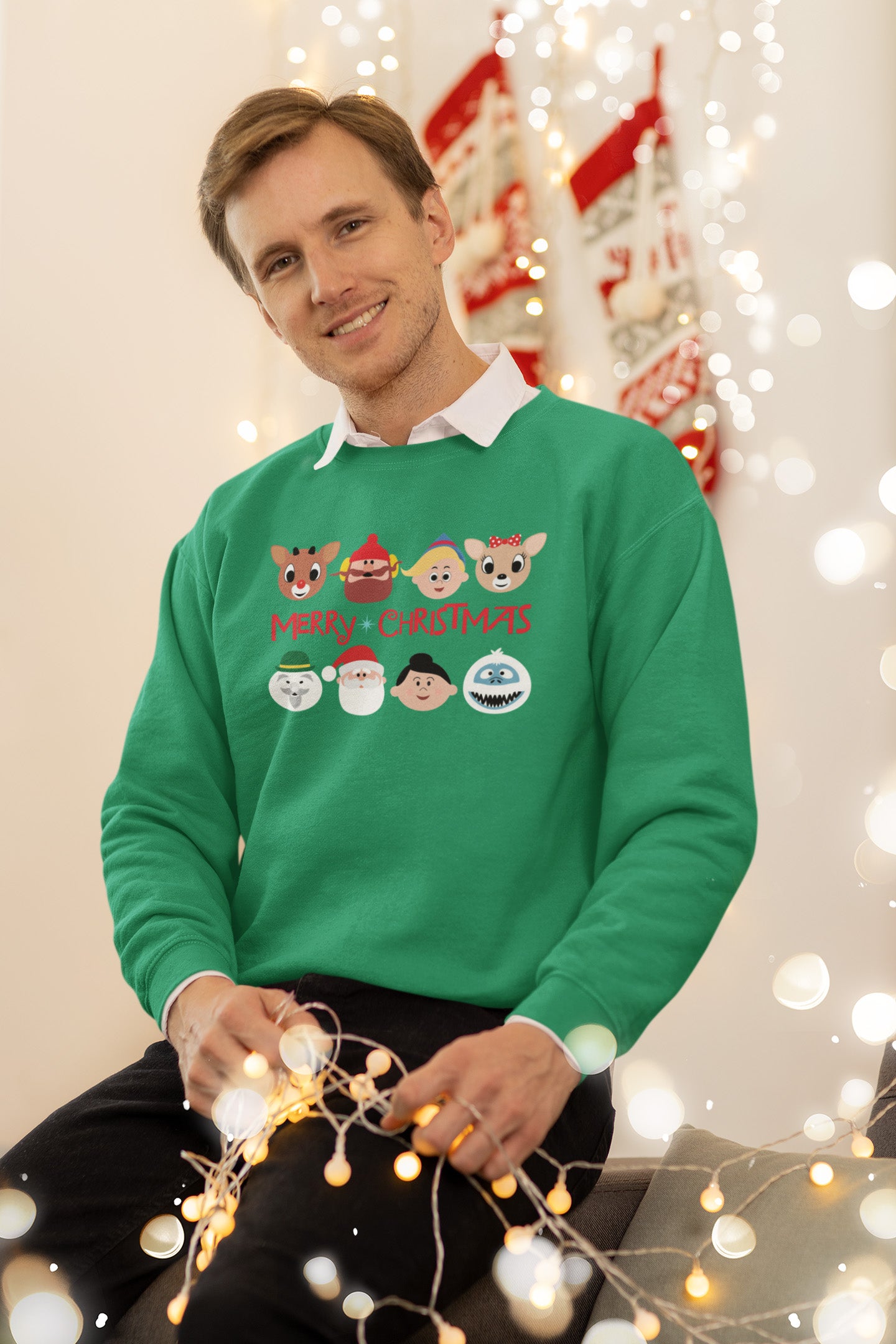 Rudolph Characters Merry Christmas - Sweatshirt