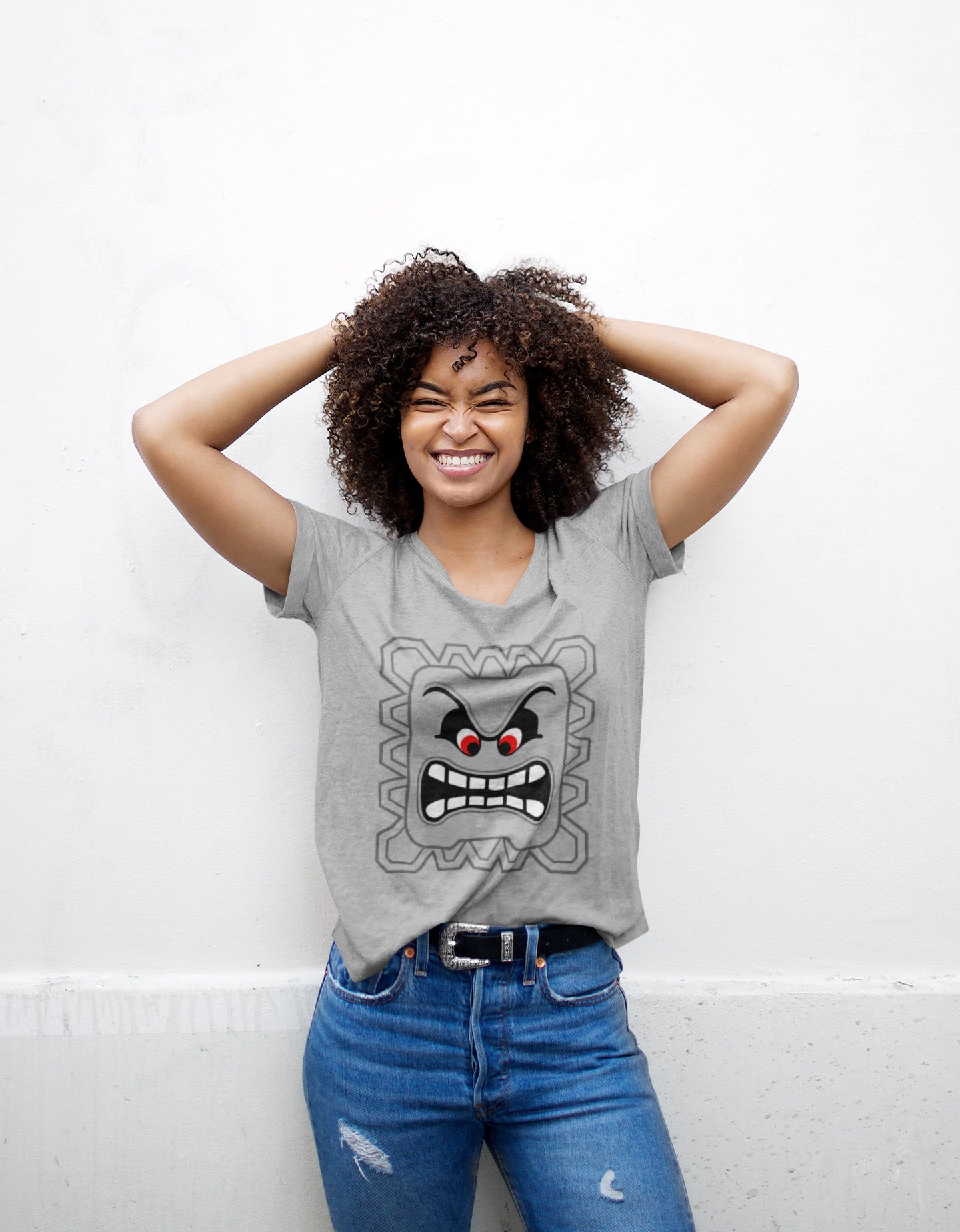 Thwomp Super Mario - Ladies Tee