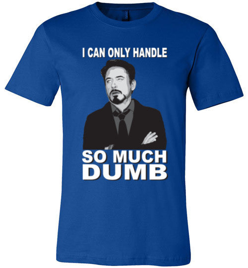 RDJ Rolling Eyes - So Much Dumb - Canvas Unisex T-Shirt - Absurd Ink
