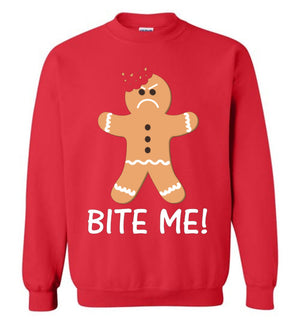 Gingerbread Man - Bite Me - Sweatshirt - Absurd Ink
