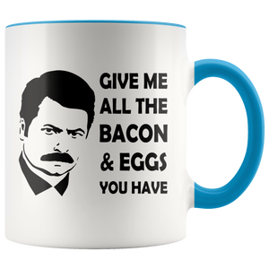 Ron Swanson Bacon and Eggs Mug