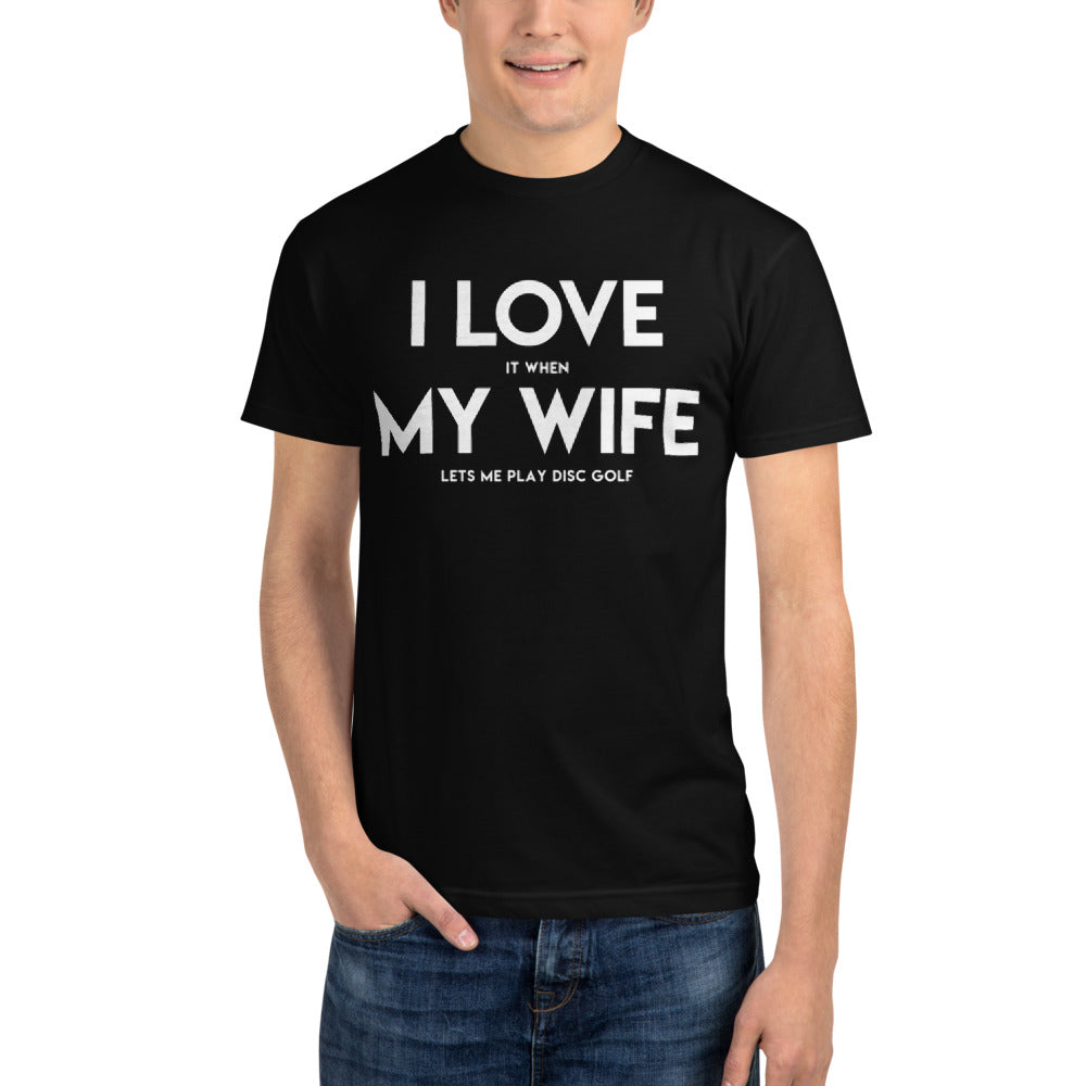 Disc Golf T-Shirt - I Love My Wife - Absurd Ink