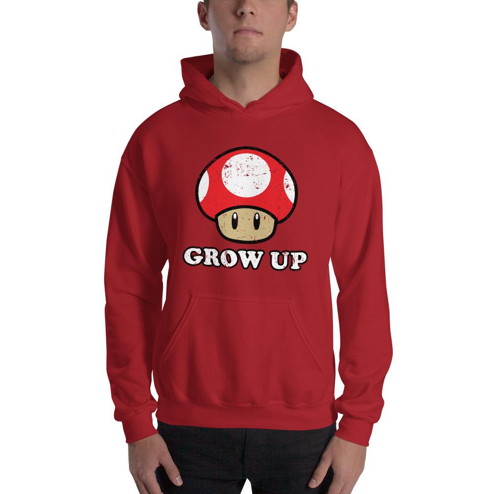Grow Up Red Mushroom Hoodie