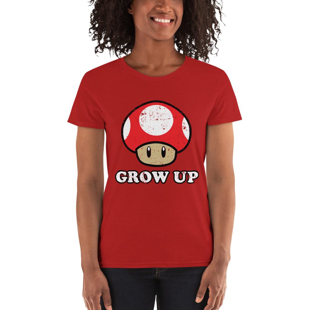 Grow Up Red Mushroom Ladies Tee