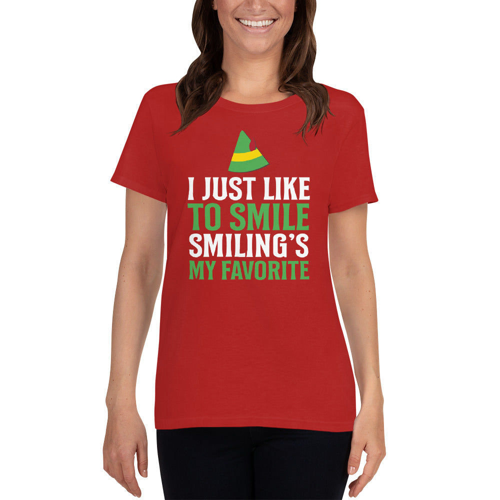 I Just Like To Smile - Elf - Ladies Tee - Absurd Ink