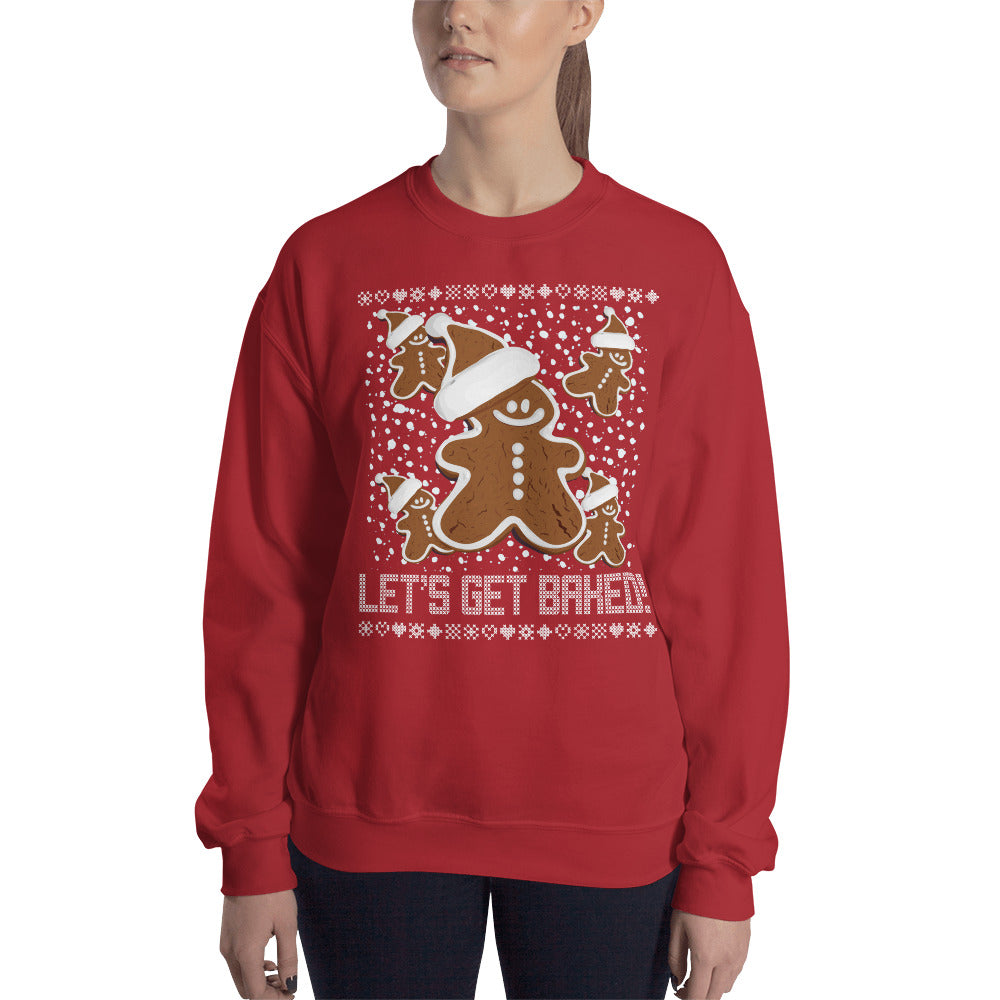 Lets Get Baked - Sweatshirt - Gingerbread Man - Absurd Ink