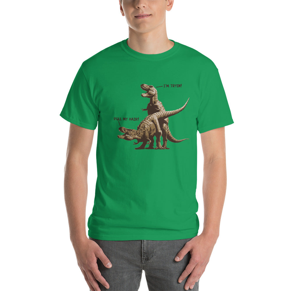 T-Rex Pull My Hair - T-Shirt - Absurd Ink