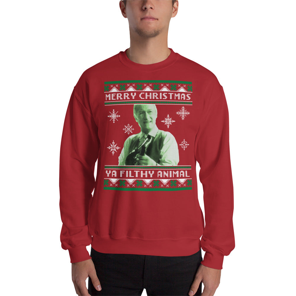 Merry Christmas Ya Filthy Animal - Sweatshirt - Absurd Ink