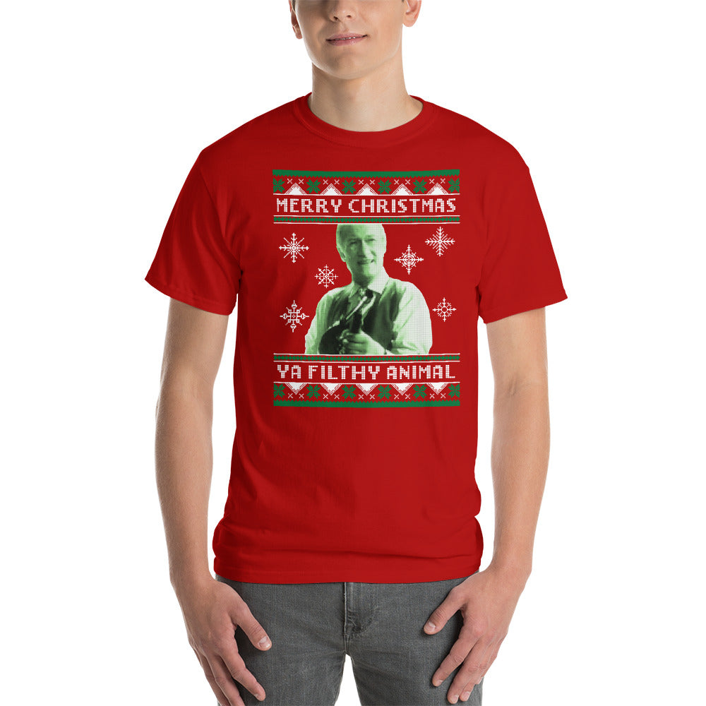Merry Christmas Ya Filthy Animal - T-Shirt - Absurd Ink
