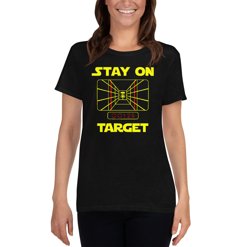 Disc golf Ladies Tee - Stay On Target - Absurd Ink