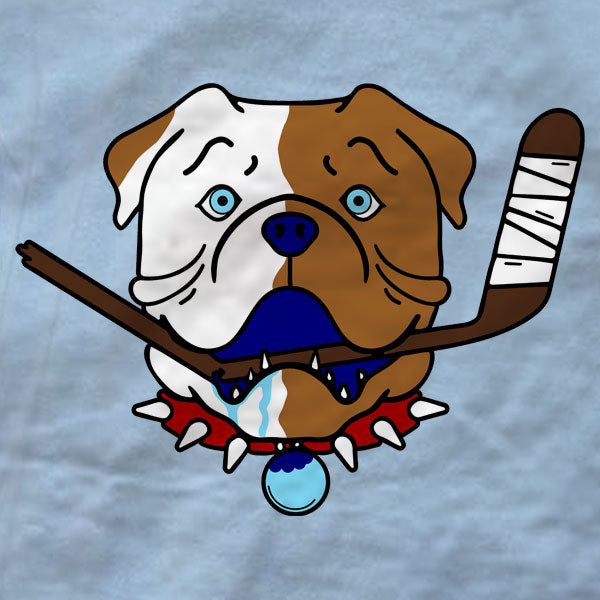 SHORESY Sudbury Blueberry Bulldogs Sky Blue Hockey Jersey. 