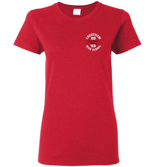 CHS Class of 03 Ladies Tee (Front and Back)