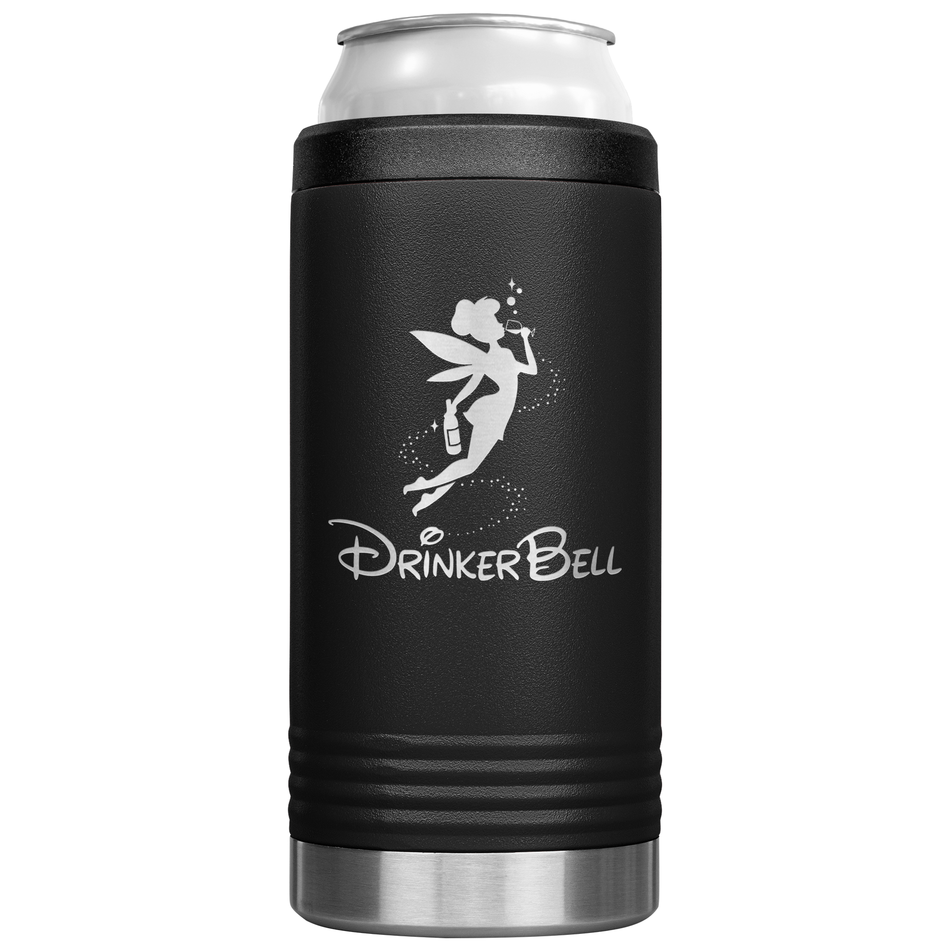 Drinkerbell_Coozie_Tumbler_Slim_Can_12oz_Koozie_Main_Black_Mockup.png