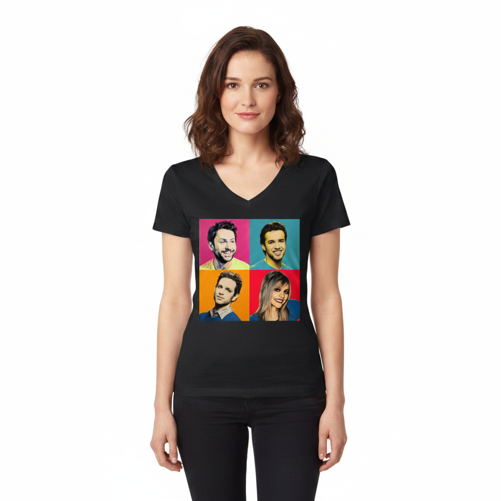 It's Always Sunny Warhol - Ladies V-Neck T-Shirt - Absurd Ink