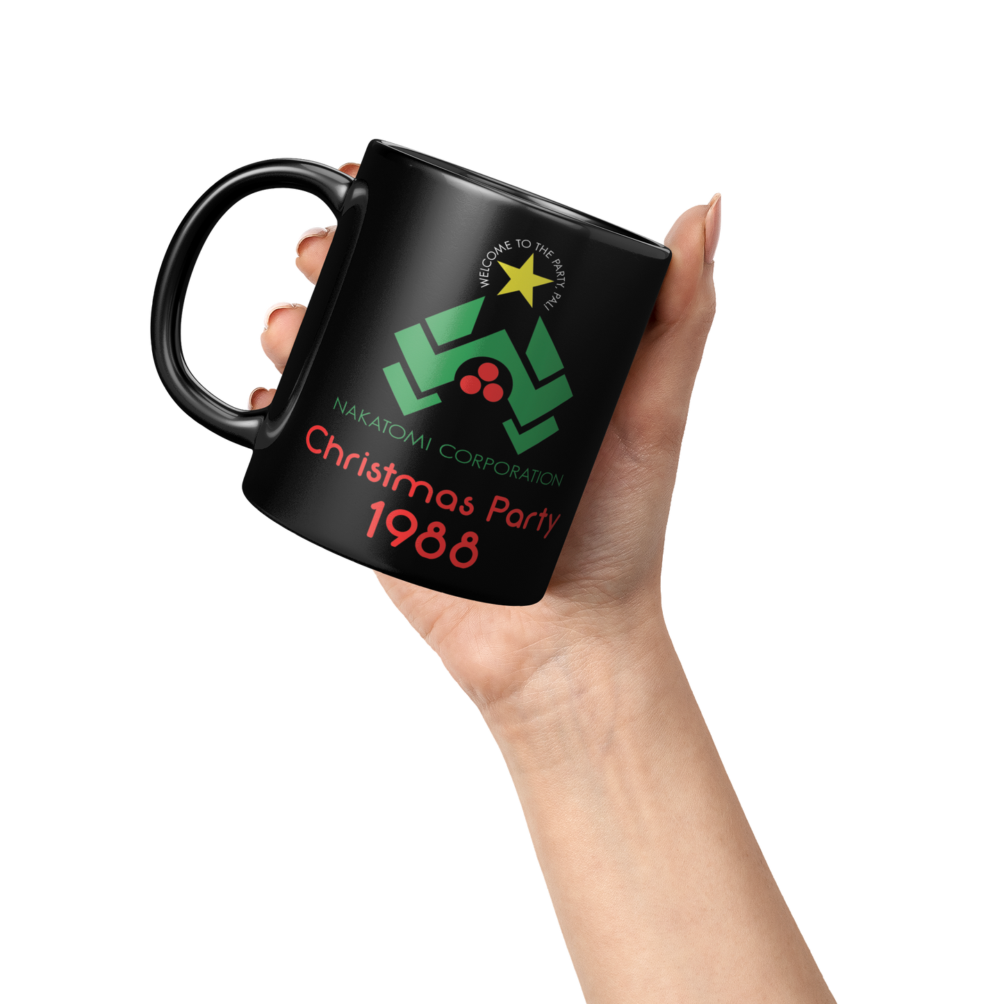 Nakatomi_Christmas_Party_-_11oz_Mug_Lifestyle_Raised_Hand_LH_Mockup.png