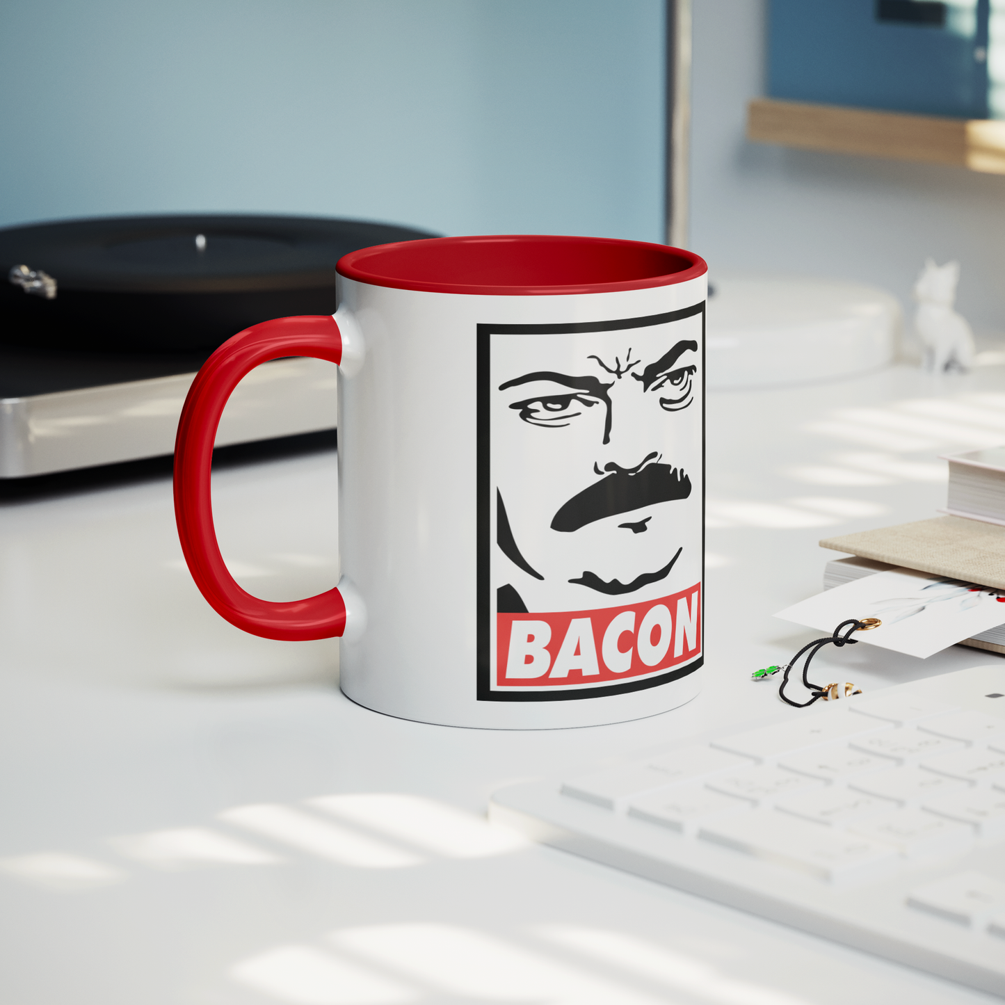 Ron_Swanson_Bacon_-_11oz_Mug_Lifestyle_Record_Player_Mockup.png