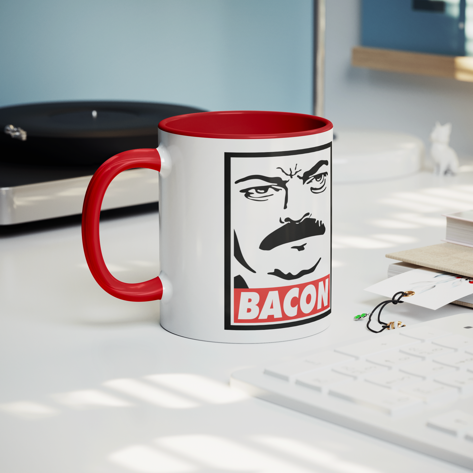 Ron_Swanson_Bacon_-_11oz_Mug_Lifestyle_Record_Player_Mockup.png