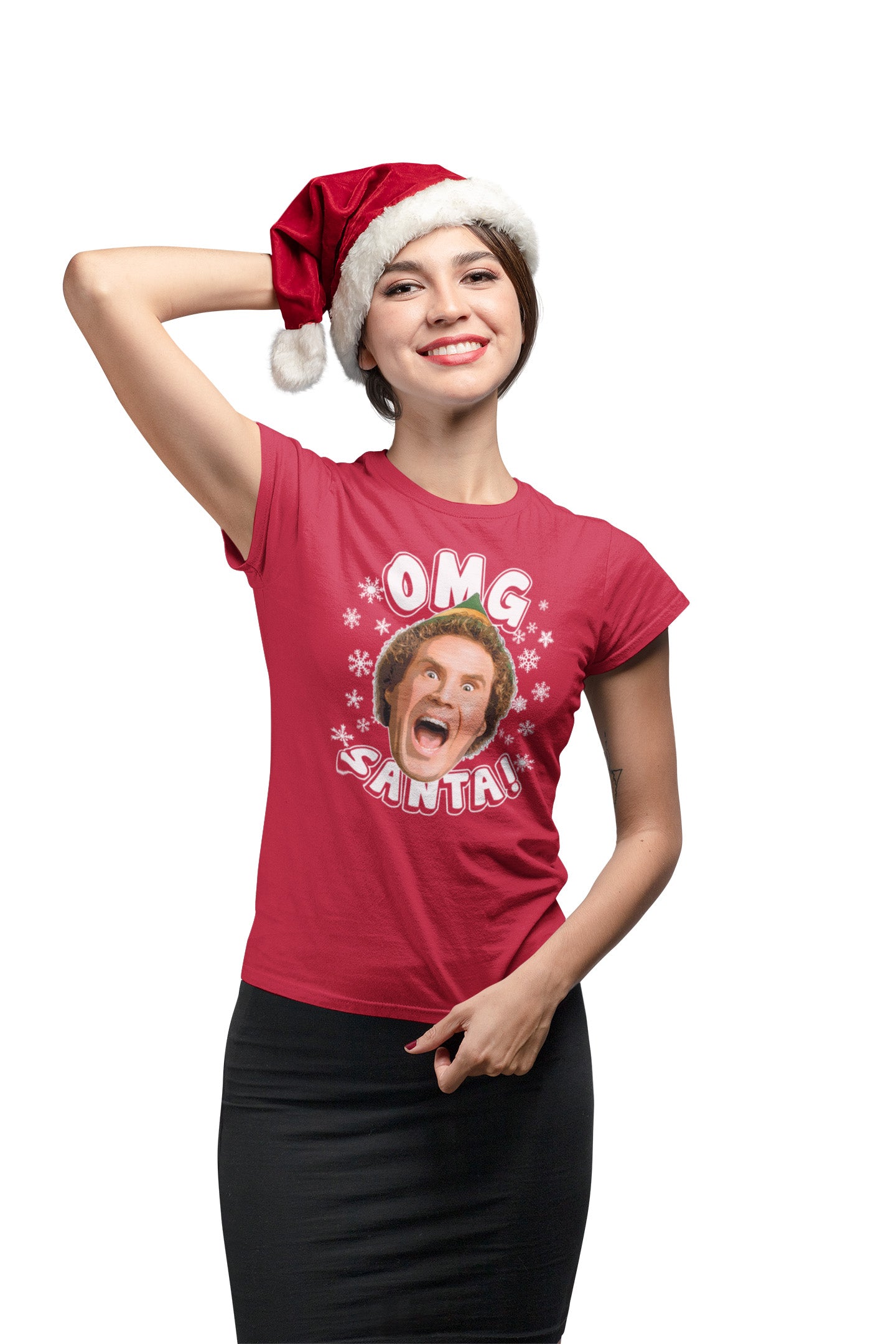 Buddy The Elf OMG Santa - Ladies Tee