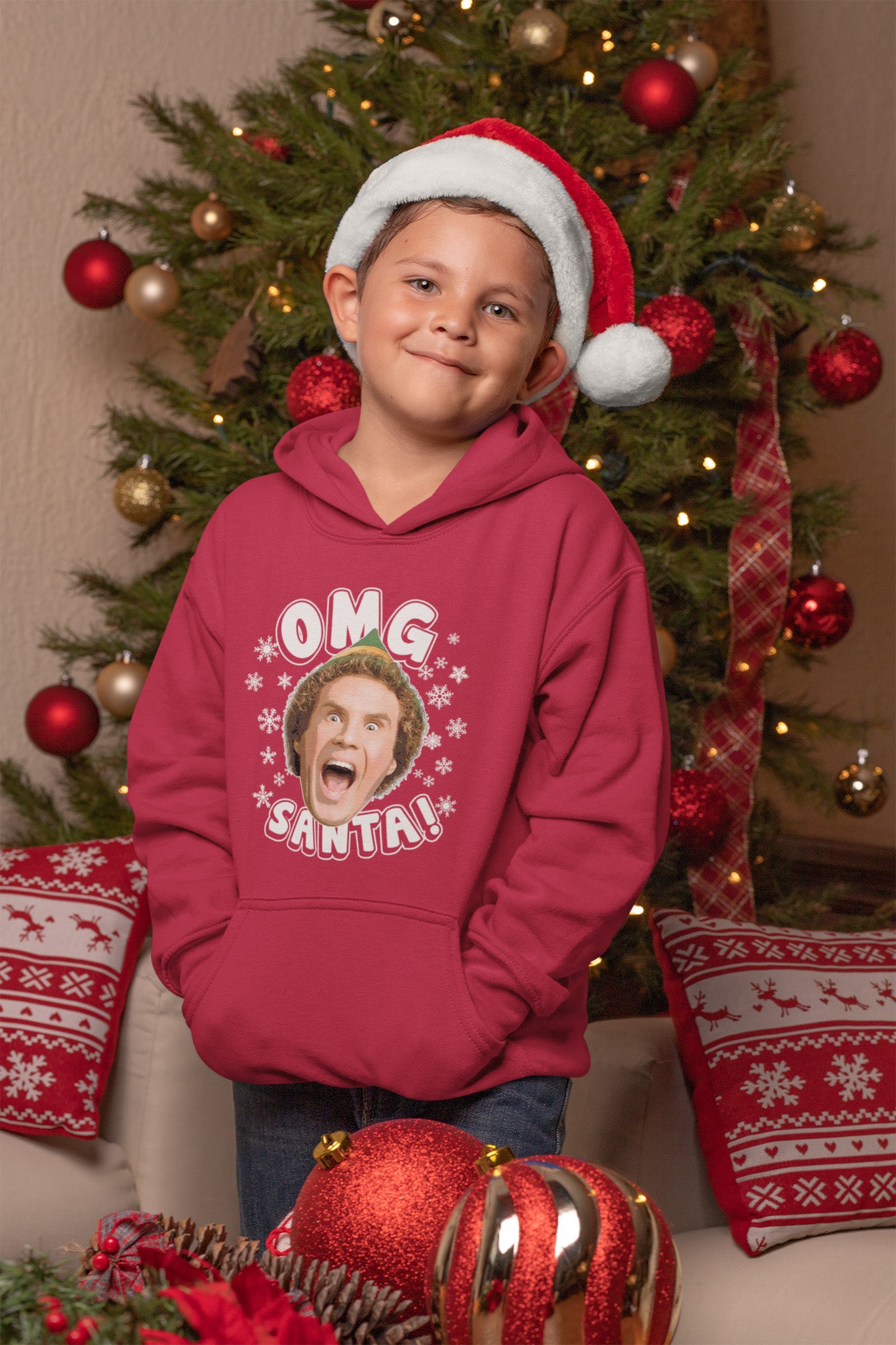 Buddy The Elf OMG Santa - Youth Hoodie
