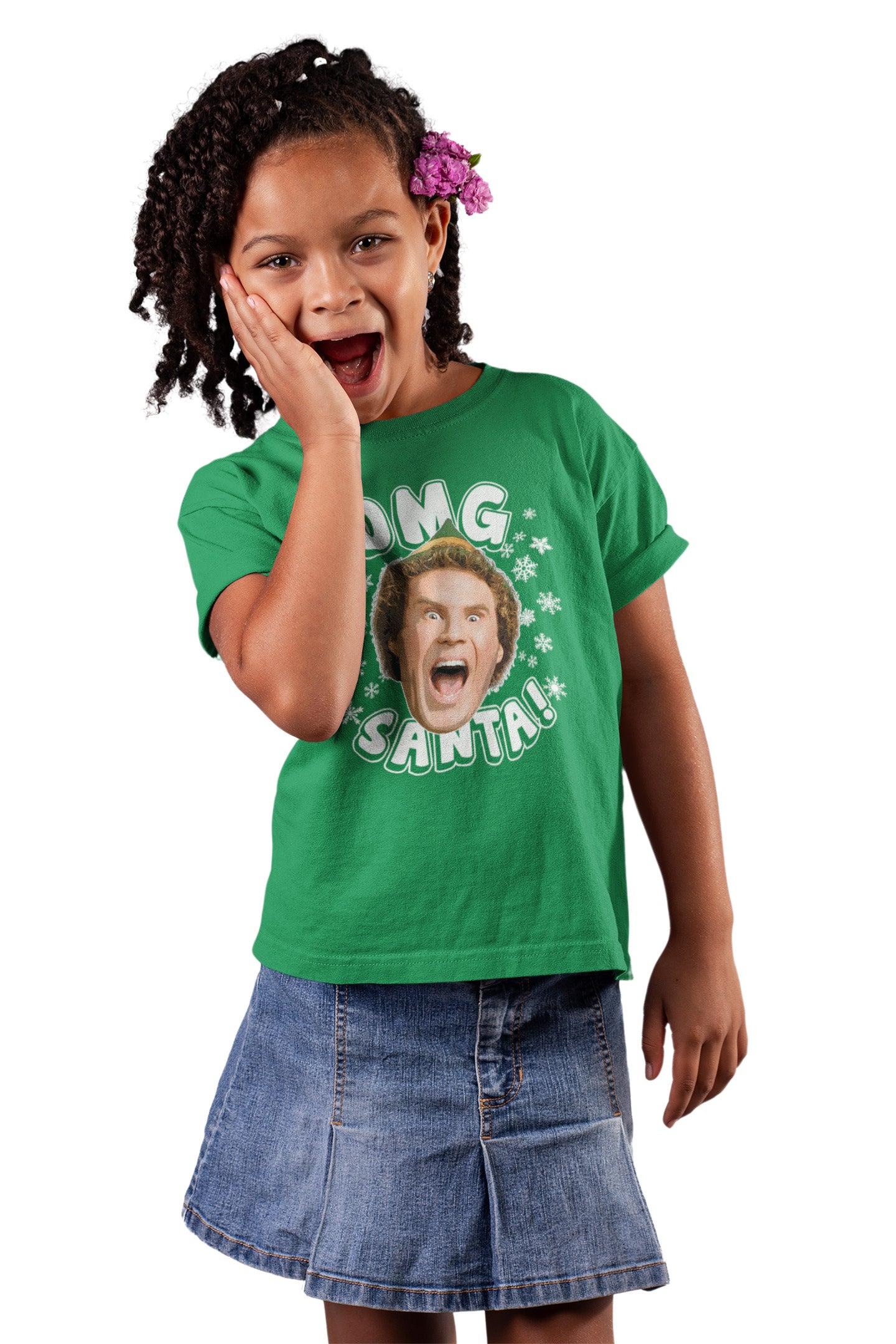 Buddy The Elf OMG Santa - Youth T-Shirt