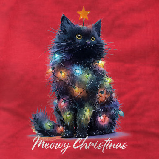 Christmas Cat Meowy Christmas - T-Shirt