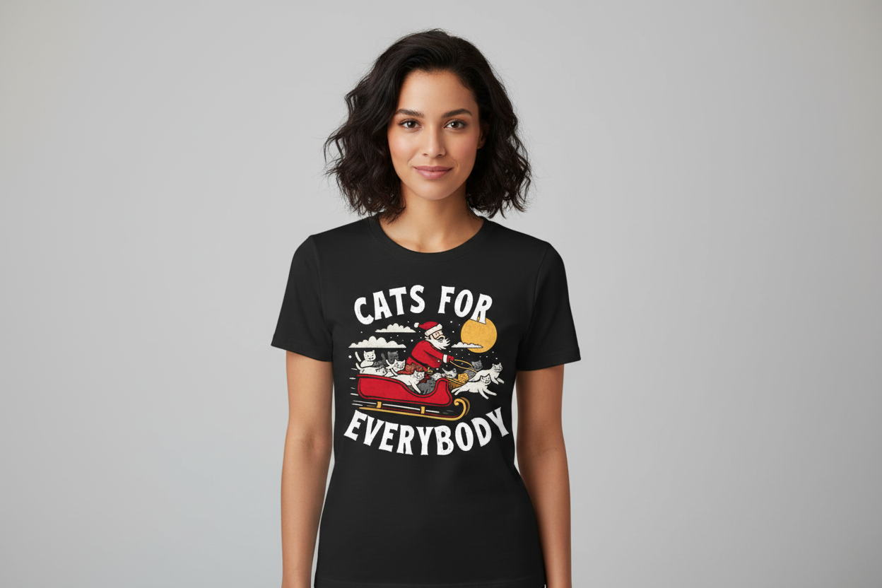 Cats For Everybody Christmas - Ladies T-Shirt