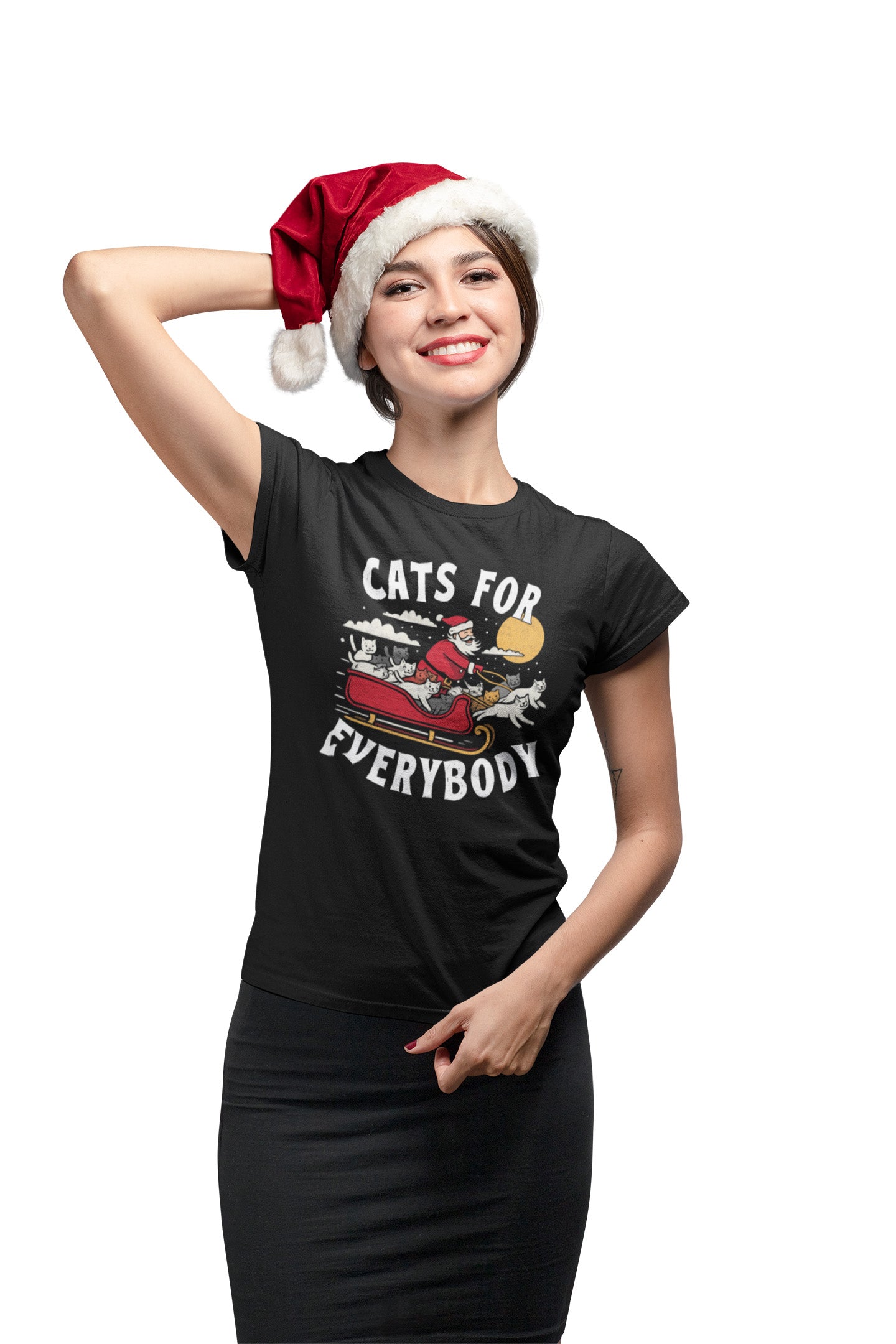 Cats For Everybody Christmas - Ladies T-Shirt