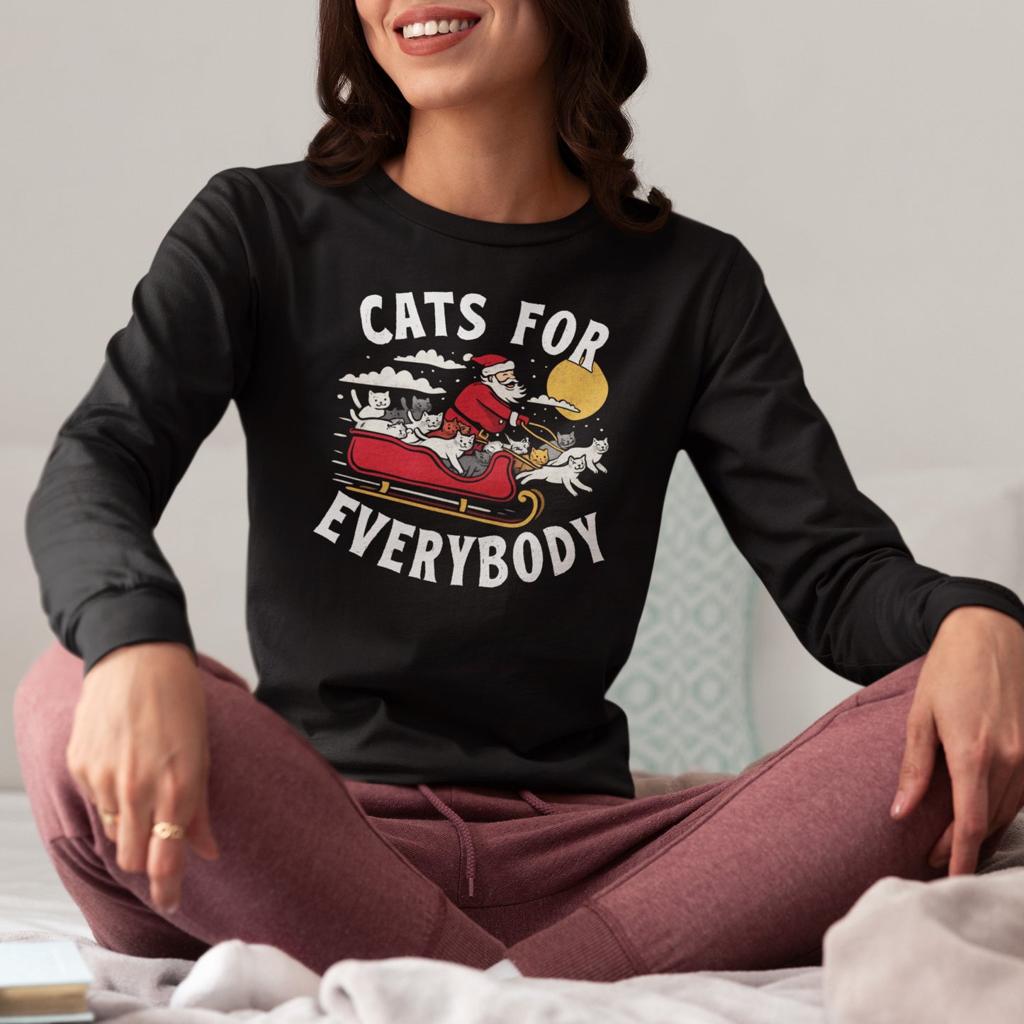 Cats For Everybody Christmas - Long Sleeve Tee