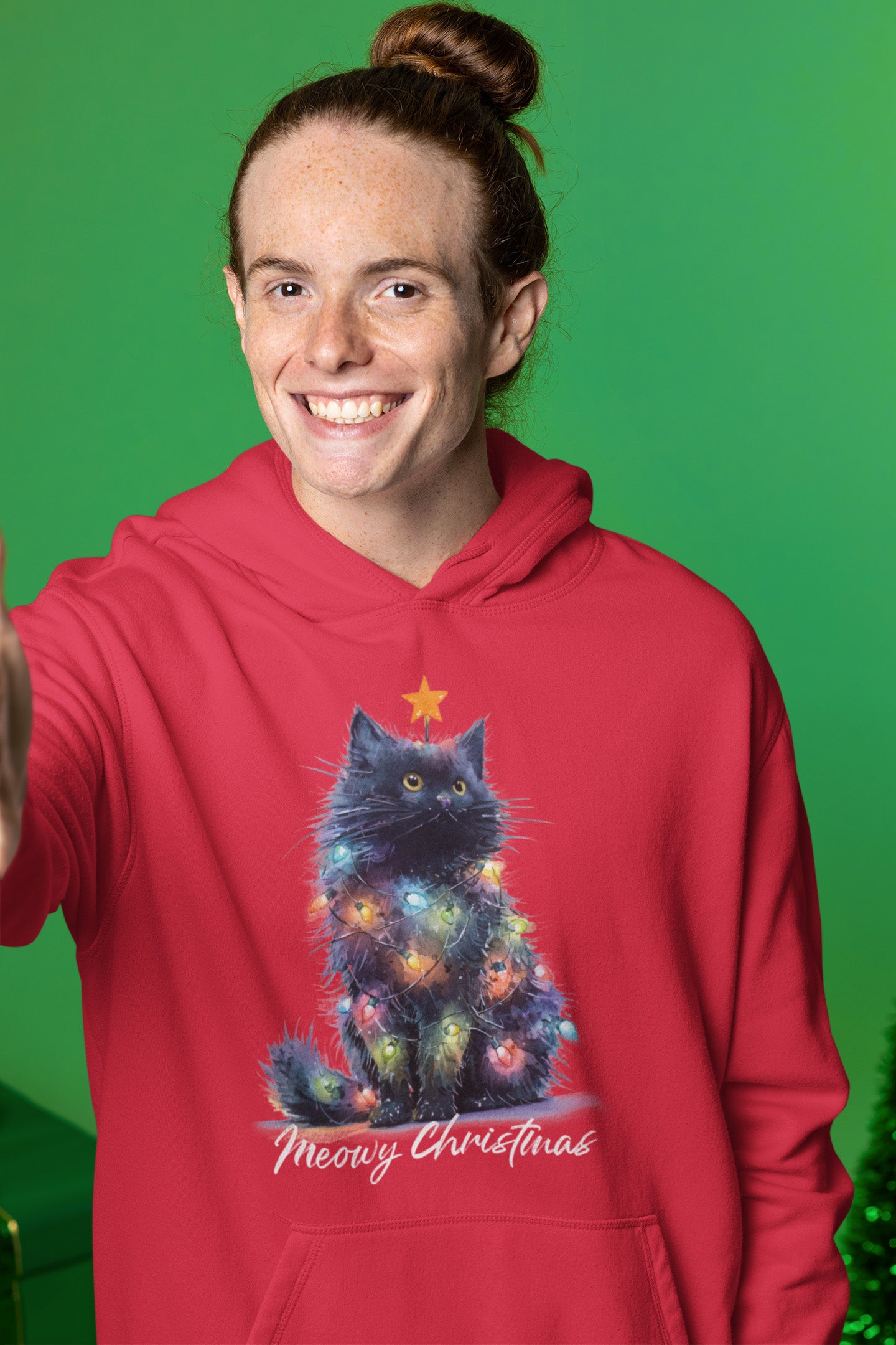 Christmas Cat Meowy Christmas - Hoodie