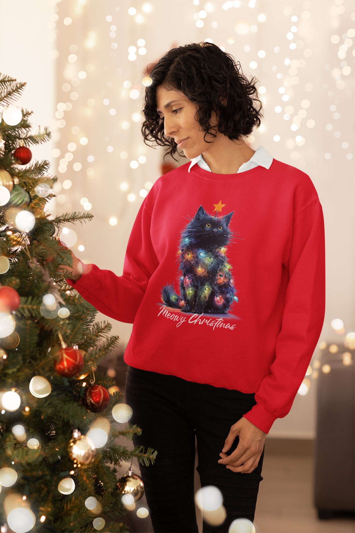 Christmas Cat Meowy Christmas - Sweatshirt