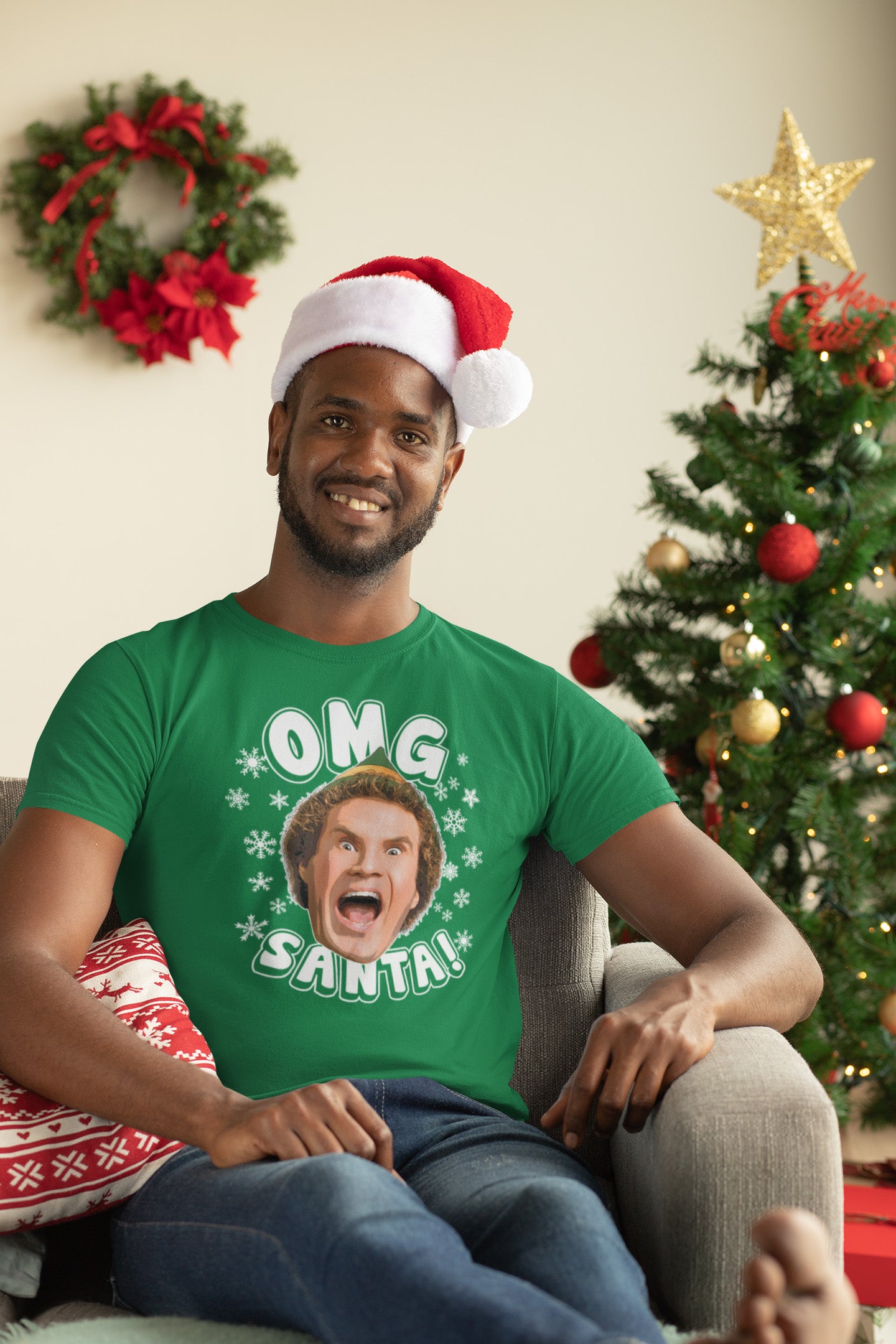 Buddy The Elf OMG Santa - T-Shirt
