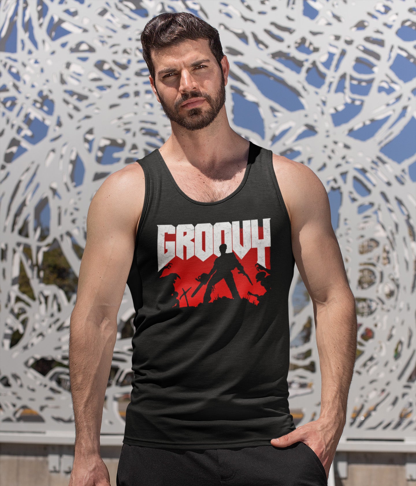 Evil Dead Groovy Doom - Tank Top