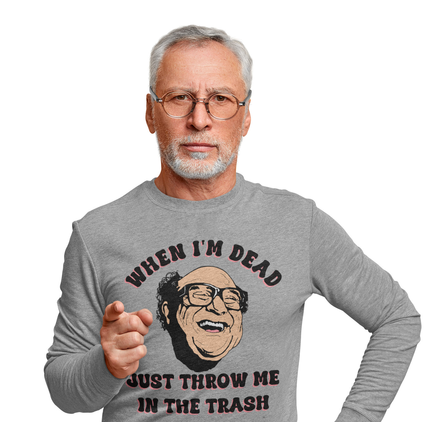 Frank Reynolds Throw Me In The Trash - Long Sleeve Tee