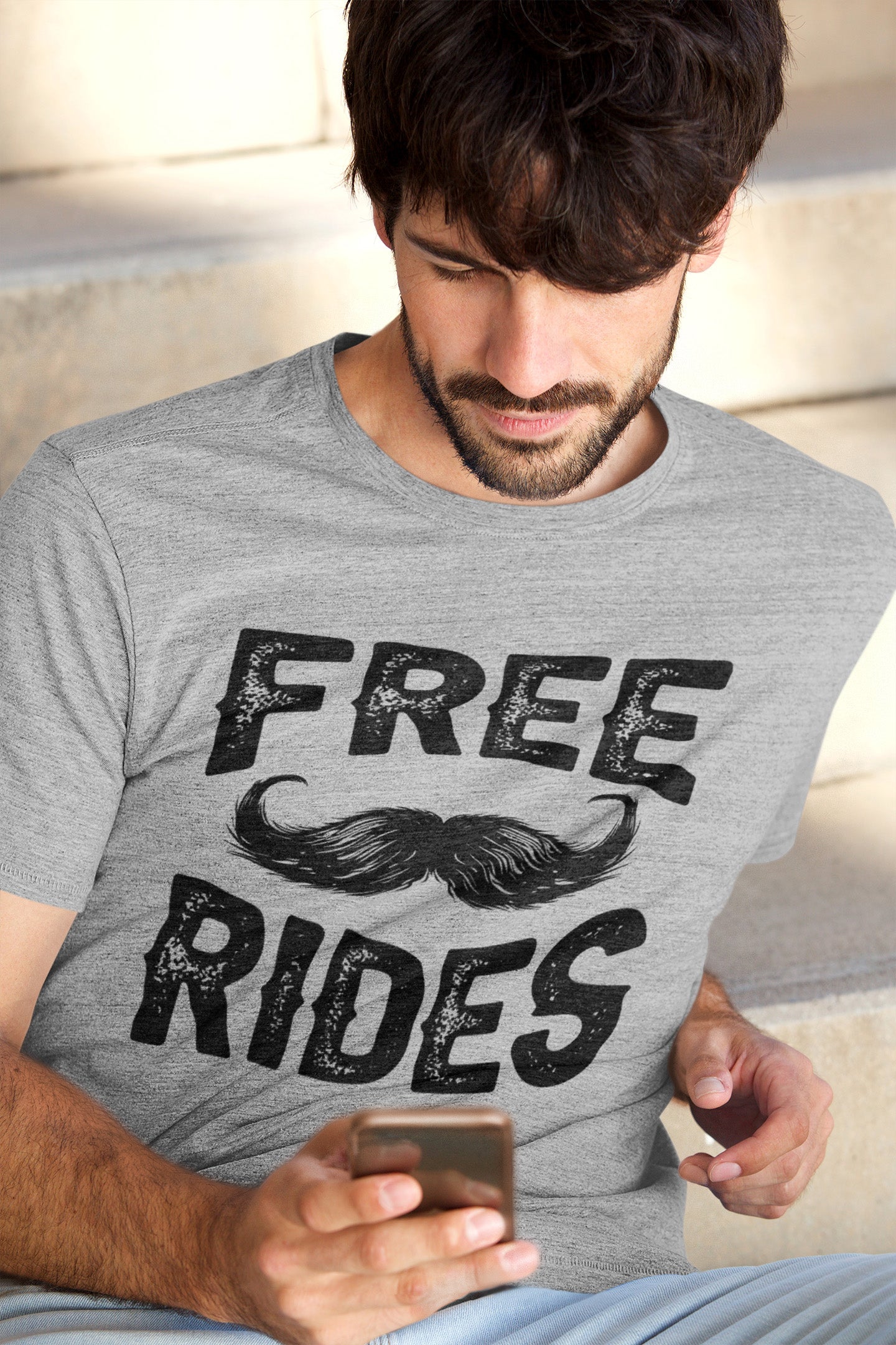 Free Mustache Rides - T-Shirt