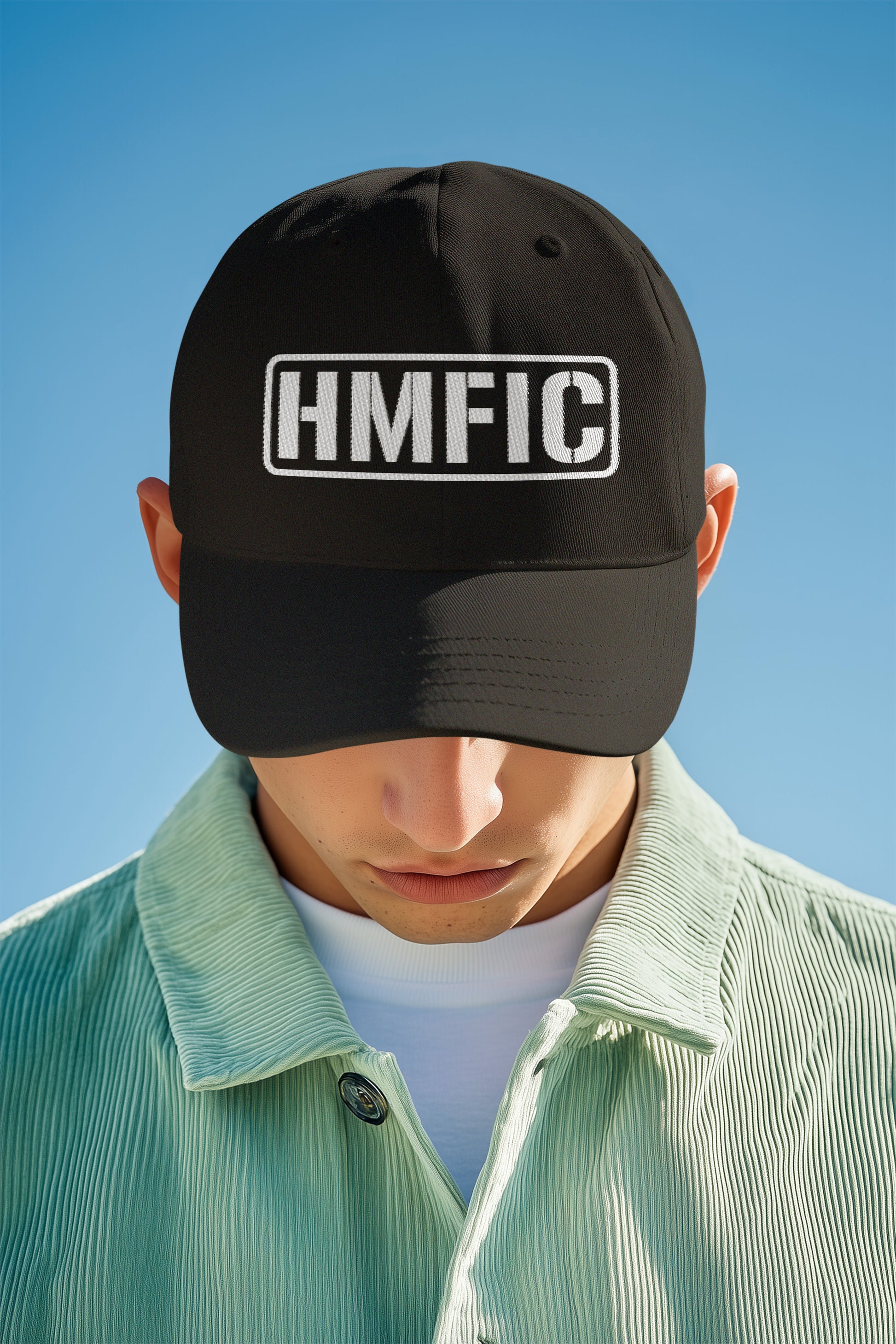 HMFIC - Fitted Baseball Cap (black) - Absurd Ink