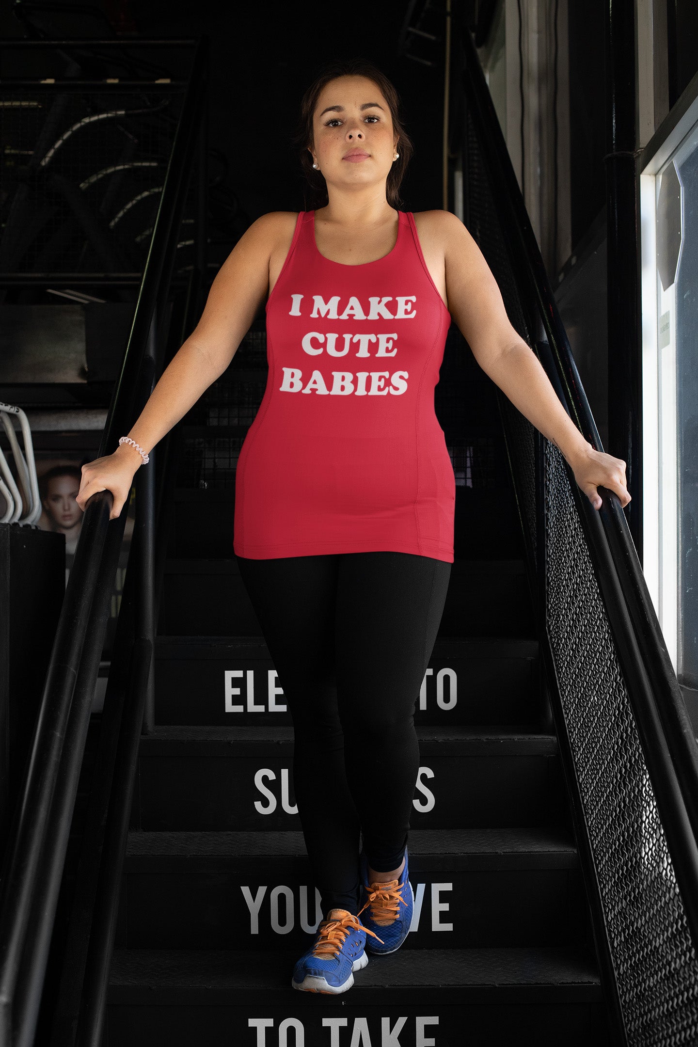 I Make Cute Babies - Flowy Racerback Tank - Absurd Ink