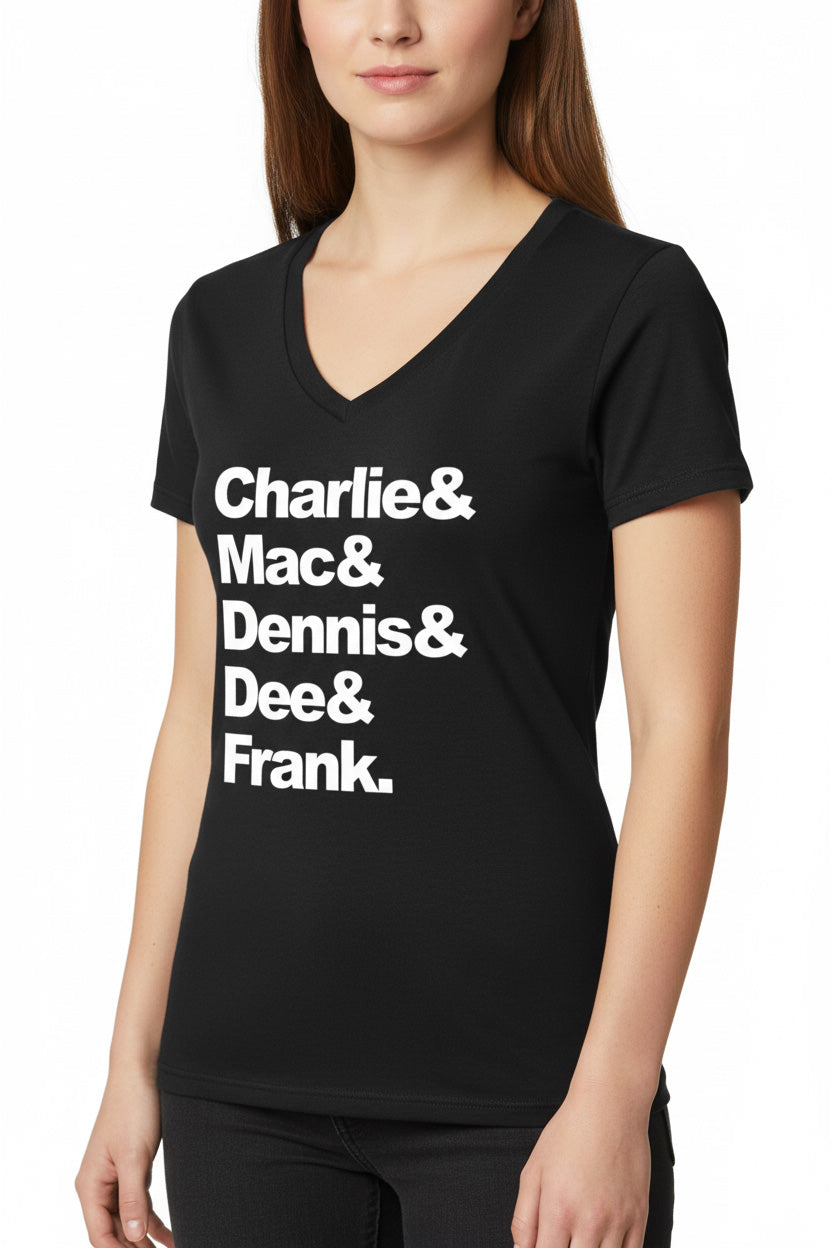 Always Sunny In Philadelphia Cast - Ladies V-Neck