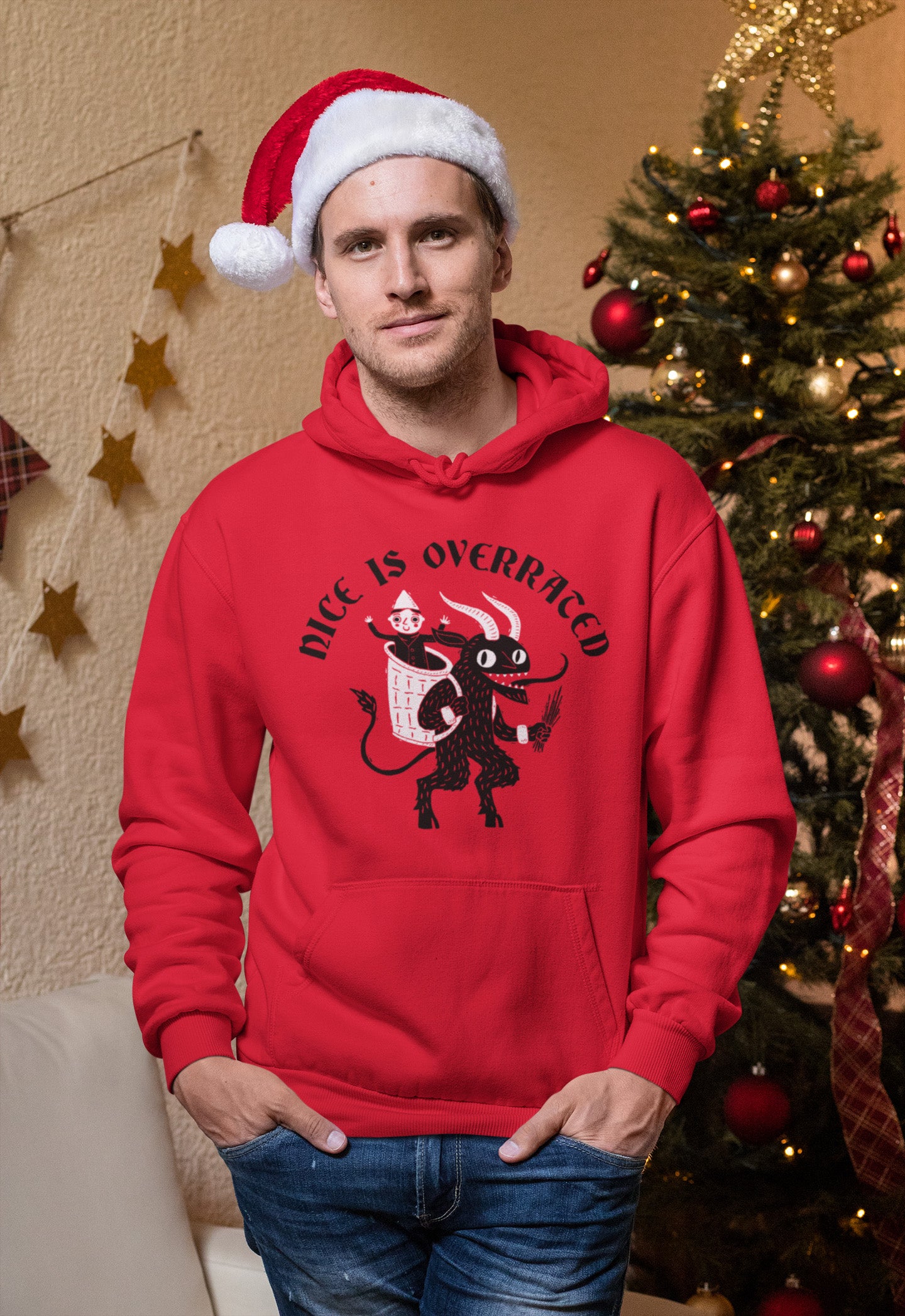 Krampus Nice Is Overrated - Hoodie