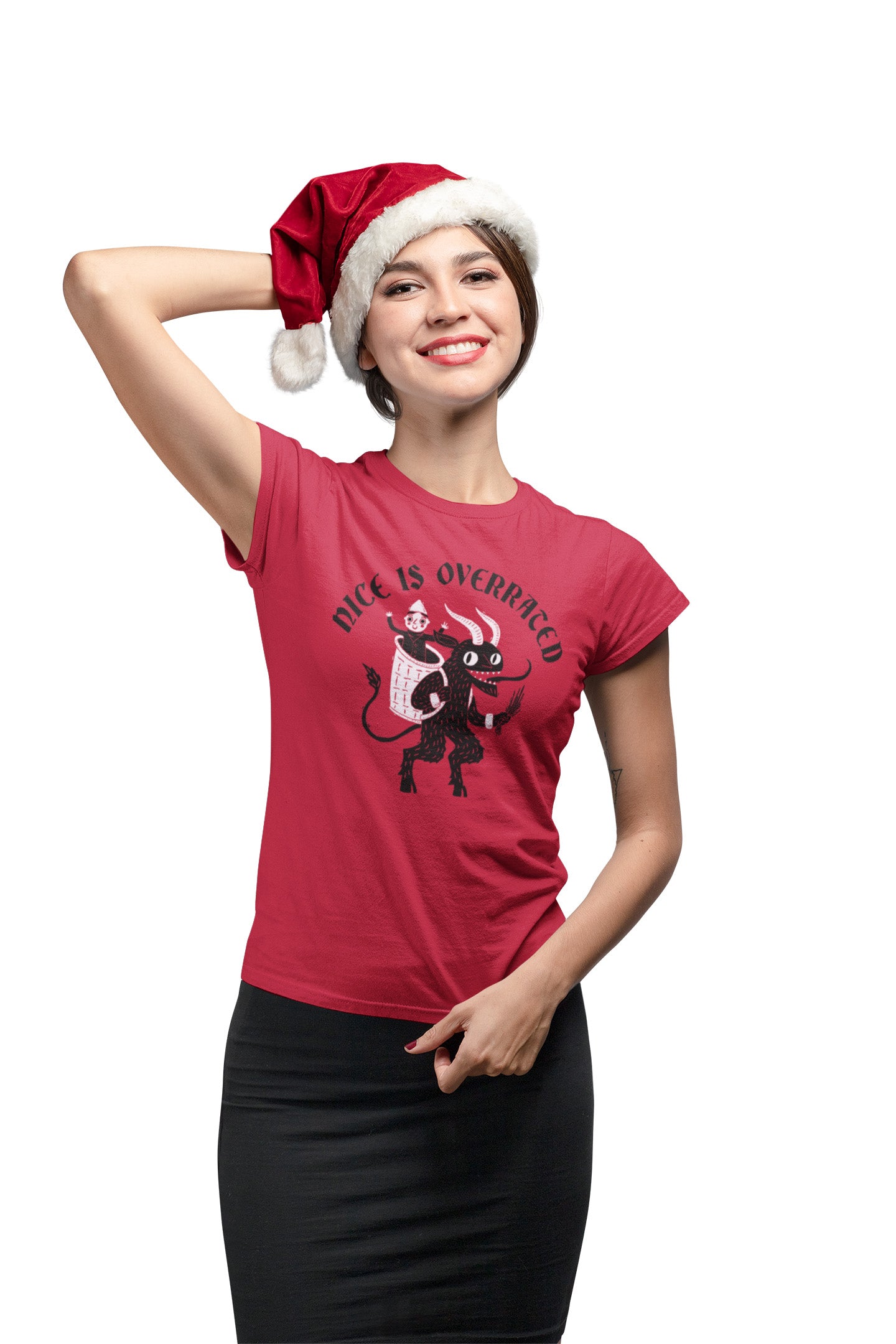 Krampus Nice Is Overrated - Ladies Tee