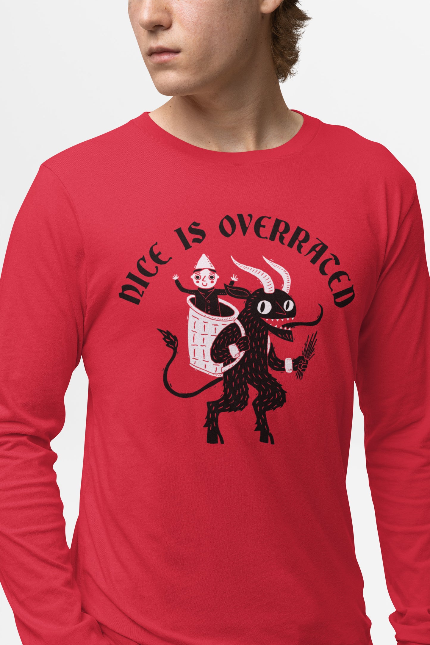 Krampus Nice Is Overrated - Long Sleeve Tee