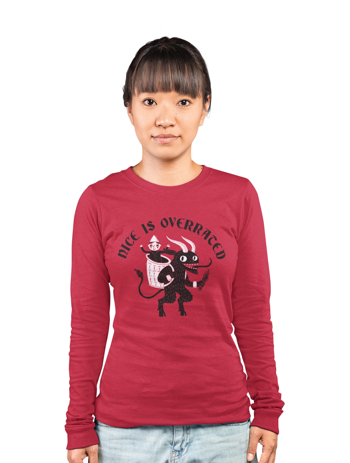 Krampus Nice Is Overrated - Long Sleeve Tee