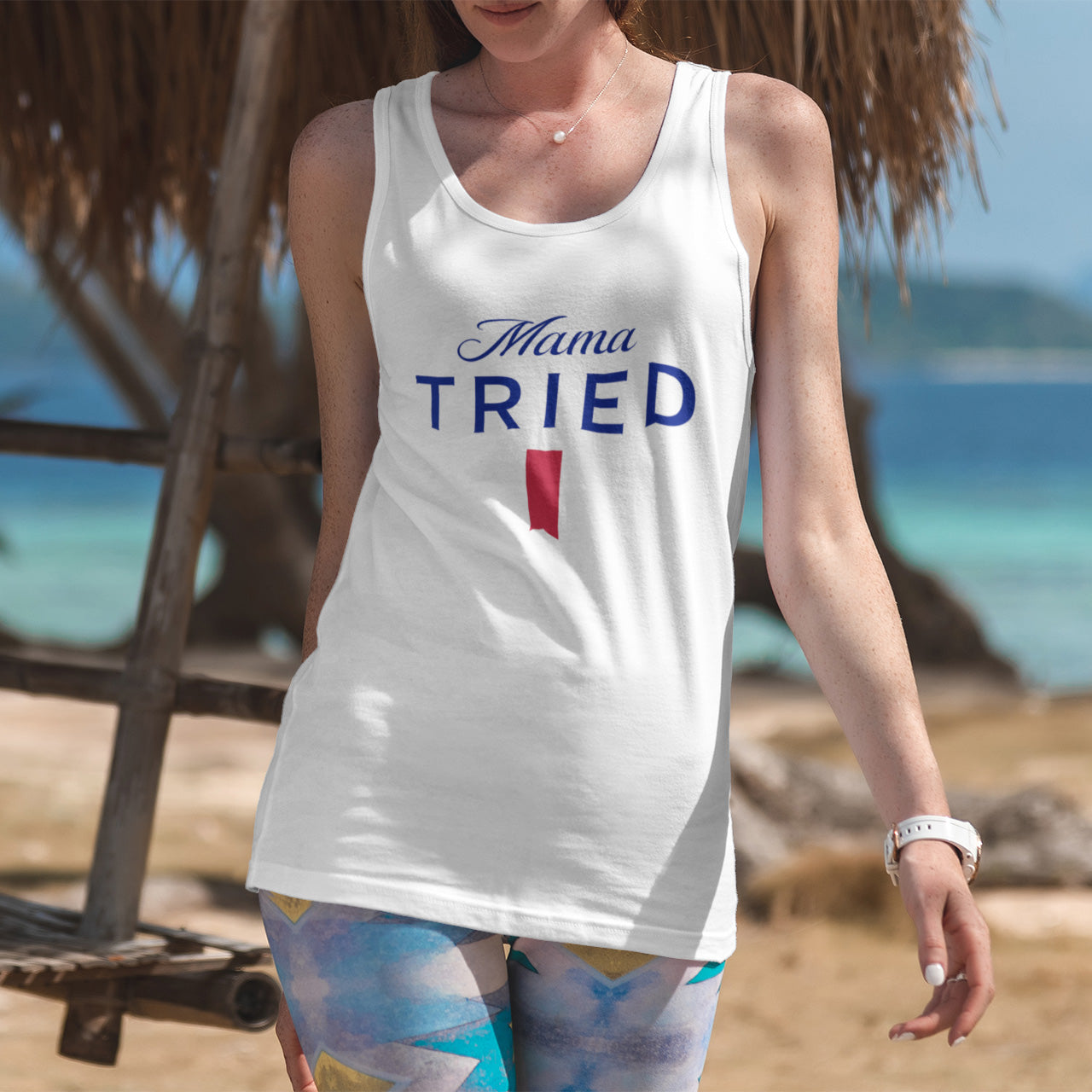 Mama Tried Mich Ultra - Flowy Racerback Tank - Absurd Ink