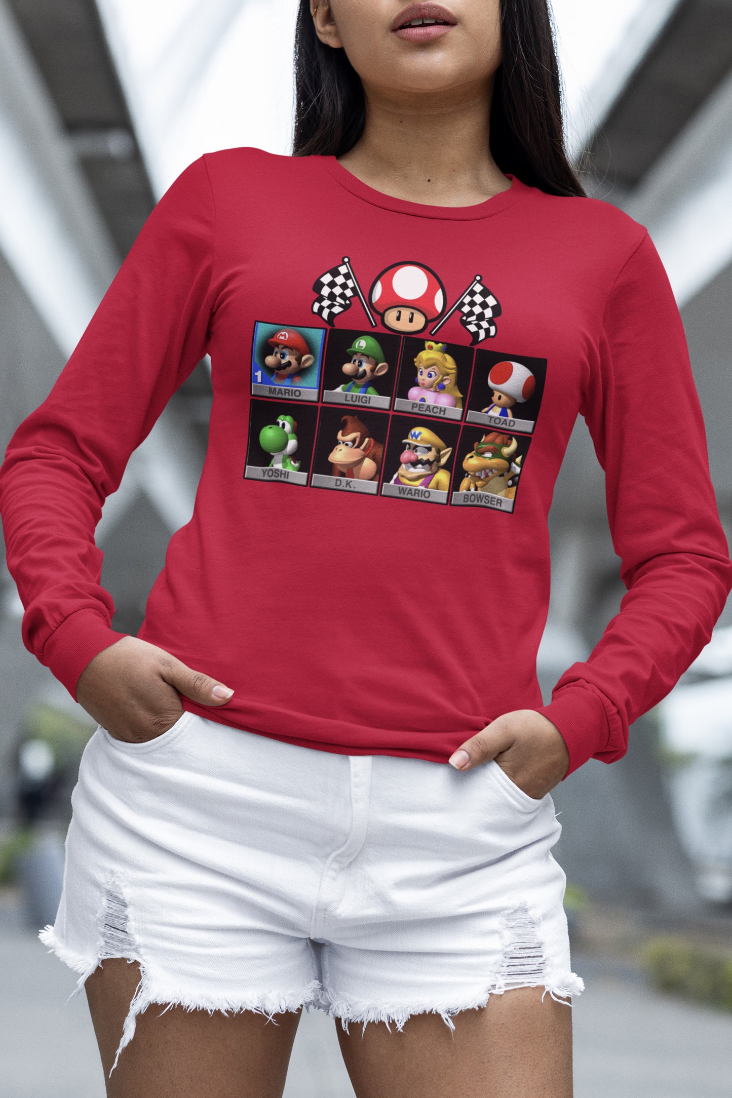 Mario Kart Character Select - Long Sleeve Tee